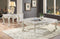 Erigeron Coffee Table, Marble & Antique Pearl
